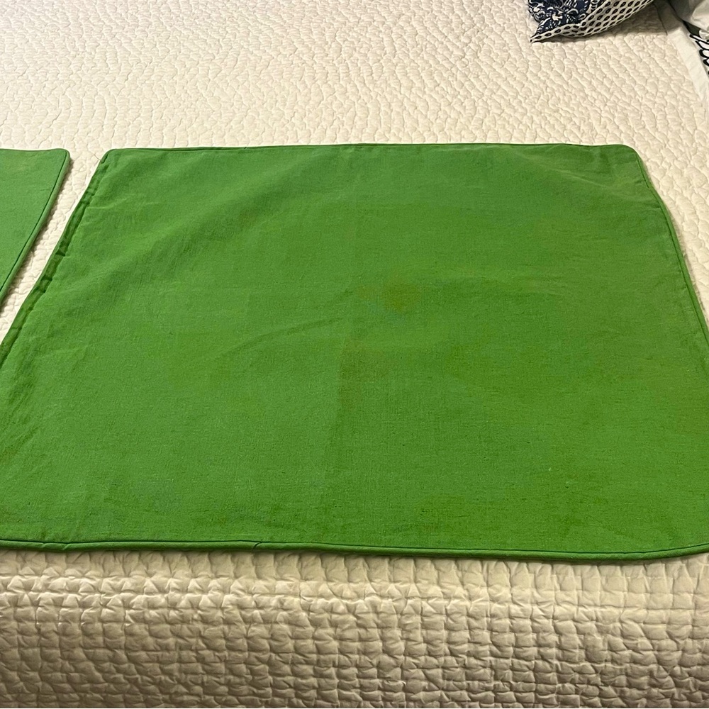 Green Euro Shams